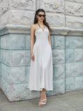 Strapless Tie Back Midi Dress - View 6 | WEUXS