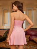 Lace-up corset mini dress - View 14 | WEUXS