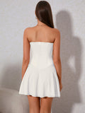 Lace-up corset mini dress - View 26 | WEUXS