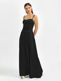 Satin Maxi Dress with Crisscross Back - View 16 | WEUXS