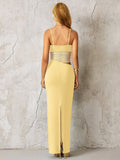 Blue Maxi Dress with Cut-Out Detail - View 20 | WEUXS