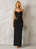 Blue Maxi Dress with Cut-Out Detail - View 11 | WEUXS