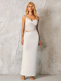 Blue Maxi Dress with Cut-Out Detail - View 17 | WEUXS