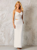 Blue Maxi Dress with Cut-Out Detail - View 13 | WEUXS