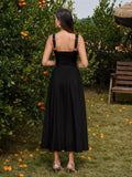 Ruched Corset Midi Dress - View 14 | WEUXS