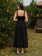 Ruched Corset Midi Dress - View 14 | WEUXS
