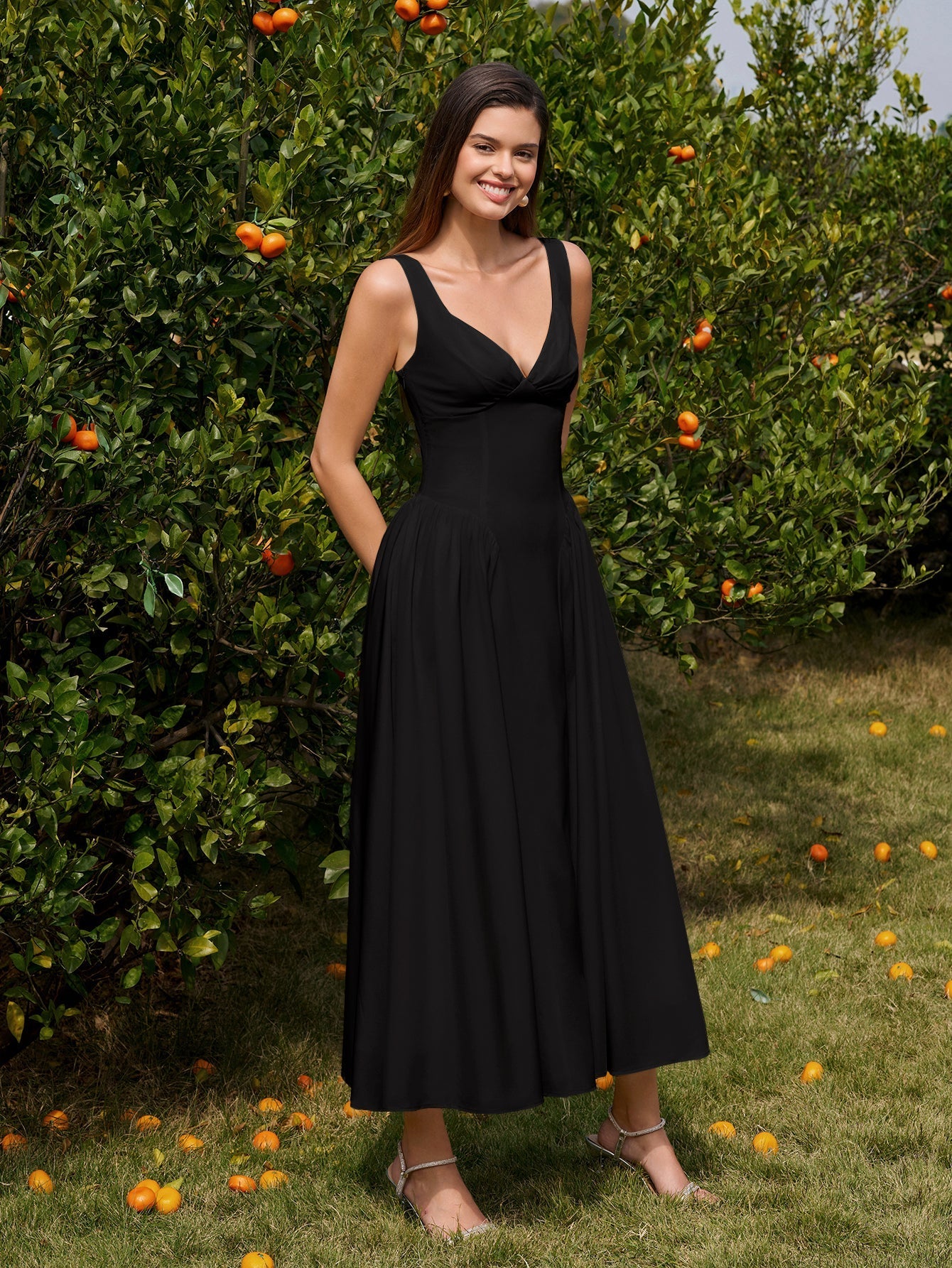 Ruched Corset Midi Dress - View 15 | WEUXS