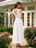 Black V-Neck Midi Dress with Bow Tie Detail - View 8 | WEUXS