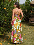 Floral print maxi dress - View 8 | WEUXS