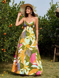 Floral print maxi dress - View 10 | WEUXS