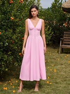 White Maxi V-Neck Button Front Dress - View 7 | WEUXS