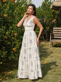 Floral print maxi dress - View 9 | WEUXS