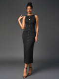 Sleeveless button midi dress - View 11 | WEUXS