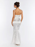 Floral Jacquard Maxi Dress - View 14 | WEUXS