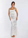 Floral Jacquard Maxi Dress - View 13 | WEUXS