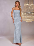 Floral Jacquard Maxi Dress - View 9 | WEUXS