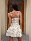 Floral print fit and flare mini dress - View 8 | WEUXS