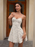 Floral print fit and flare mini dress - View 11 | WEUXS