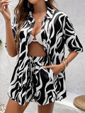 Floral print shirt and shorts set - View 12 | WEUXS
