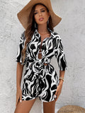 Floral print shirt and shorts set - View 11 | WEUXS
