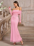 Off Shoulder Maxi Dress - View 12 | WEUXS