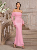Off Shoulder Maxi Dress - View 9 | WEUXS