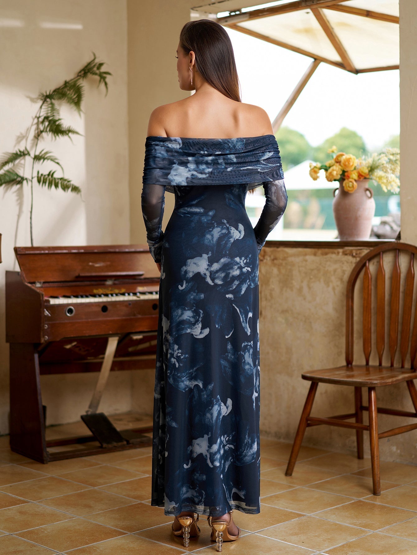 Off Shoulder Maxi Dress - View 50 | WEUXS