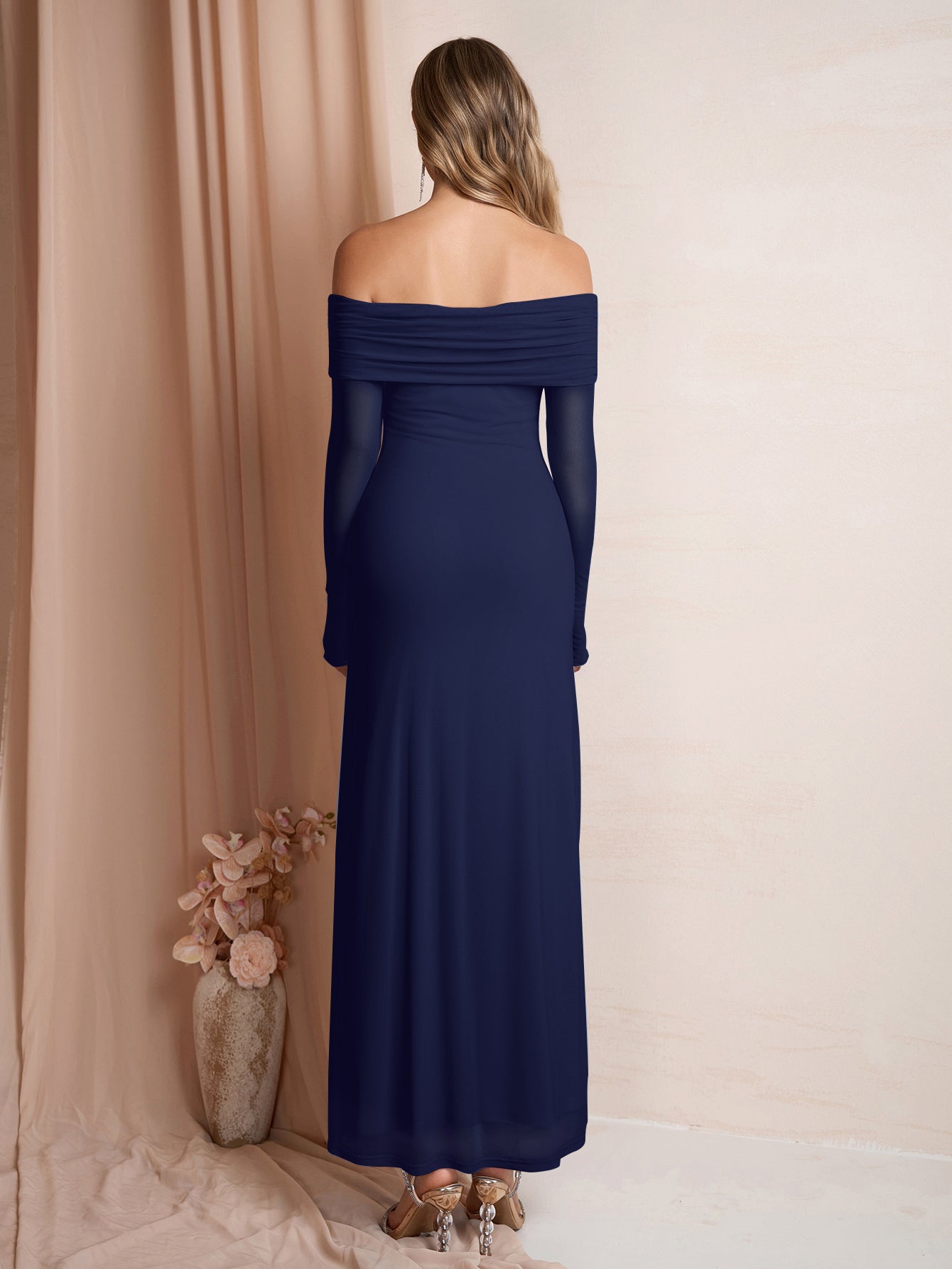 Off Shoulder Maxi Dress - View 38 | WEUXS