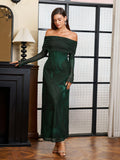 Off Shoulder Maxi Dress - View 60 | WEUXS