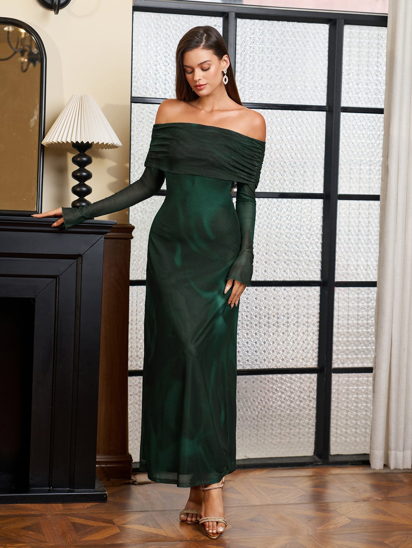 Off Shoulder Maxi Dress - View 60 | WEUXS