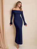 Off Shoulder Maxi Dress - View 42 | WEUXS