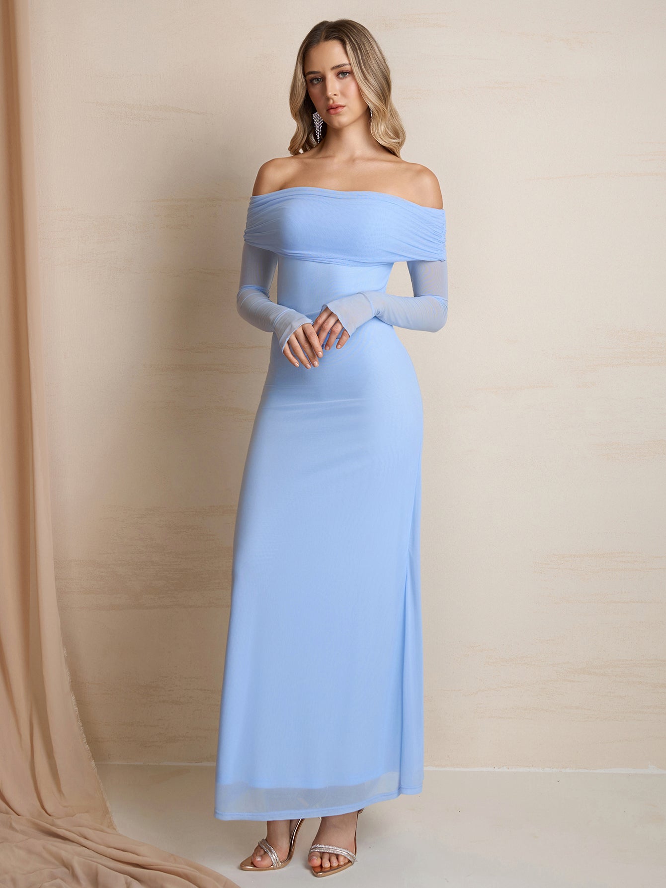 Off Shoulder Maxi Dress - View 24 | WEUXS