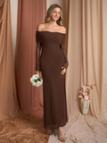 Off Shoulder Maxi Dress - View 18 | WEUXS
