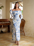 Off Shoulder Maxi Dress - View 47 | WEUXS