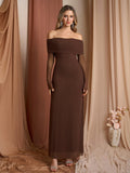 Off Shoulder Maxi Dress - View 17 | WEUXS