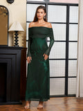 Off Shoulder Maxi Dress - View 59 | WEUXS