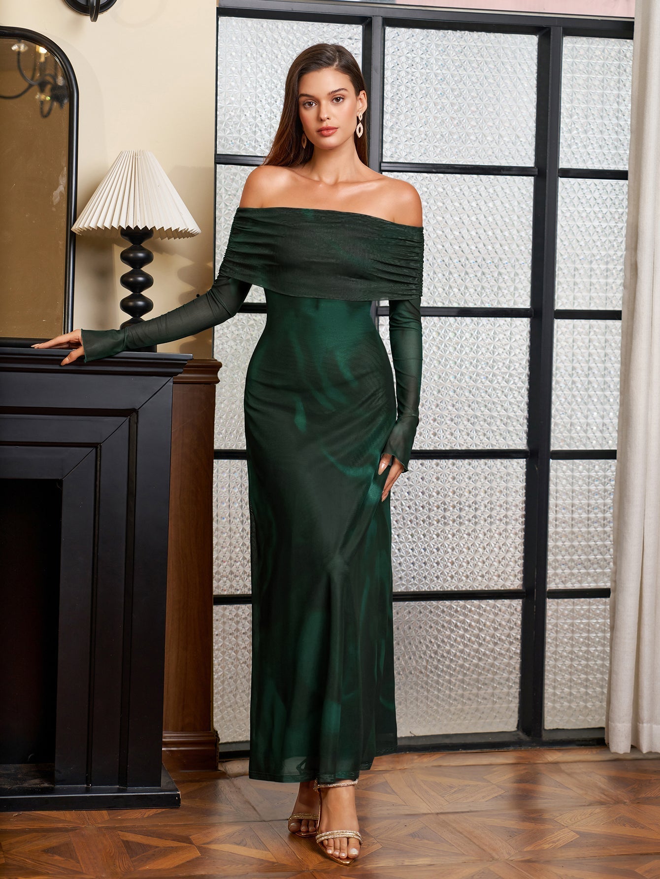 Off Shoulder Maxi Dress - View 55 | WEUXS