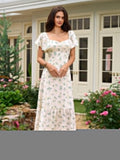 Floral print midi dress with flutter sleeves - View 15 | WEUXS