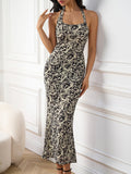 Floral Halter Neck Maxi Dress - View 6 | WEUXS