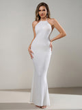 Sparkling mesh halter maxi dress - View 10 | WEUXS