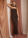 Halter neck long evening dress - View 28 | WEUXS