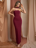 Halter neck long evening dress - View 22 | WEUXS