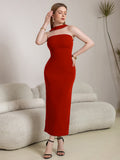 Halter neck long evening dress - View 9 | WEUXS