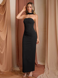 Halter neck long evening dress - View 15 | WEUXS