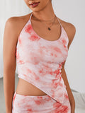 Halter Floral Embellished Maxi Skirt Set - View 6 | WEUXS