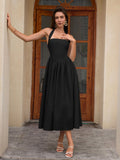 Halter neck maxi dress with pockets - View 15 | WEUXS