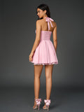 Halter neck tie front dress - View 14 | WEUXS