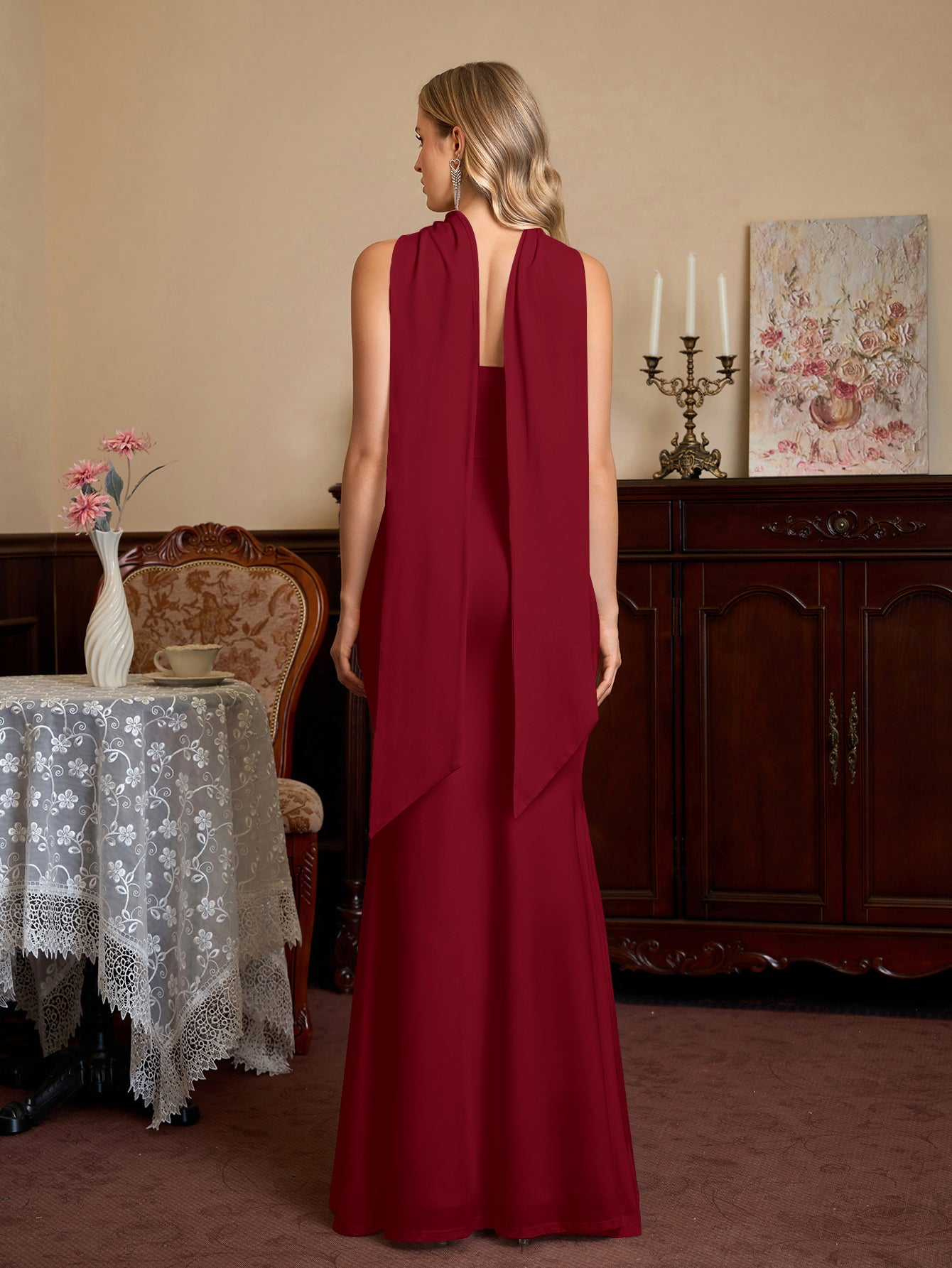 Mermaid Maxi Dress with Strapless Neckline - View 20 | WEUXS