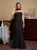 Mermaid Maxi Dress with Strapless Neckline - View 18 | WEUXS