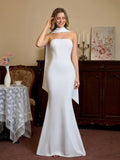 Mermaid Maxi Dress with Strapless Neckline - View 11 | WEUXS